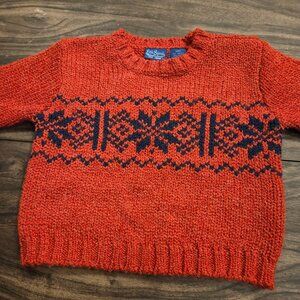 Little Legends Boys 24 Month Adorable Red and Navy Sweater